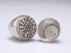 A SILVER NUTMEG GRATER, CIRCA 1780