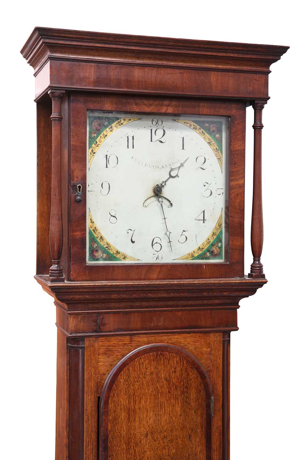 AN EARLY 19TH CENTURY OAK AND MAHOGANY 30-HOUR LONGCASE CLOCK, SIGNED COLLINSON, KENDAL - Image 2 of 2