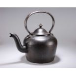 A LARGE VICTORIAN CAST IRON KETTLE