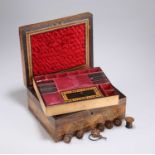 A VICTORIAN TUNBRIDGE WARE SEWING BOX