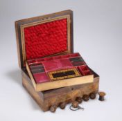 A VICTORIAN TUNBRIDGE WARE SEWING BOX