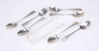 A SMALL GROUP OF SILVER FLATWARE