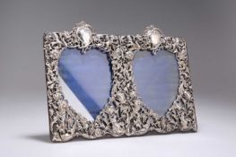A VICTORIAN SILVER-MOUNTED DOUBLE PHOTOGRAPH FRAME