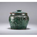 A CHINESE GREEN-GLAZED KAMCHENG, 19TH CENTURY