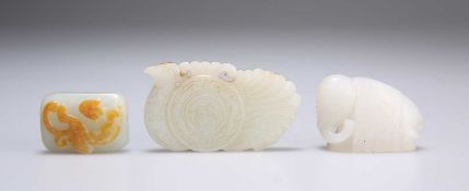 A GROUP OF CHINESE CARVED JADE
