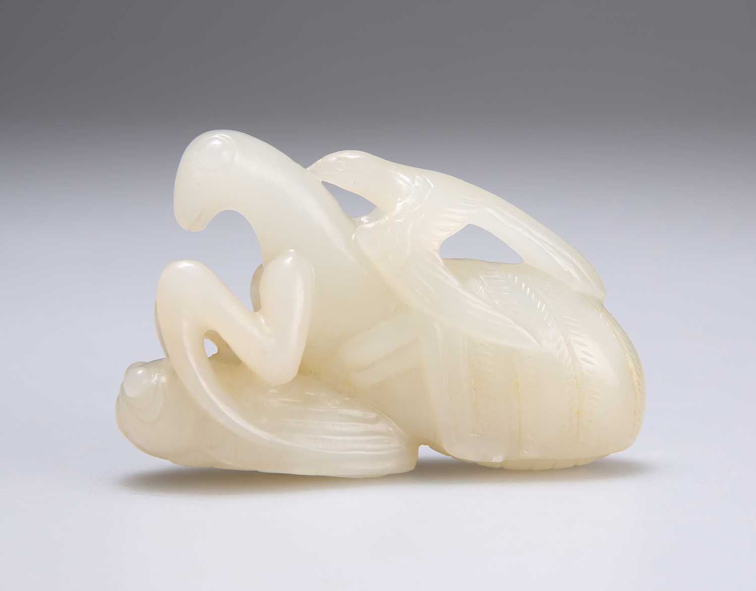 A CHINESE CARVED JADE GROUP - Image 2 of 2