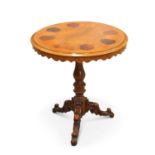 A 19TH CENTURY SPECIMEN-TOP TRIPOD TABLE