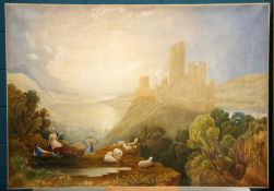 MANNER OF J.M.W TURNER (19TH CENTURY) LANDSCAPE WITH CASTLE, POSSIBLY IN GERMANY