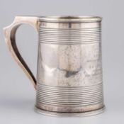 A GEORGE III SILVER MUG