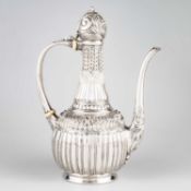 AN AMERICAN STERLING SILVER COFFEE POT, IN THE TURKISH TASTE