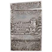 AN EARLY VICTORIAN SILVER CARD CASE