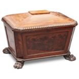 AN EARLY 19TH CENTURY MAHOGANY CELLARETTE, OF HUGE PROPORTIONS