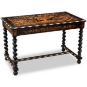A 19TH CENTURY CONTINENTAL SPECIMEN MARQUETRY CENTRE TABLE, IN THE MANNER OF FALCINI