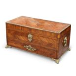 A NAPOLEON III GILT METAL-MOUNTED KINGWOOD JEWELLERY BOX