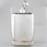 A GEORGE VI SILVER SPIRIT FLASK