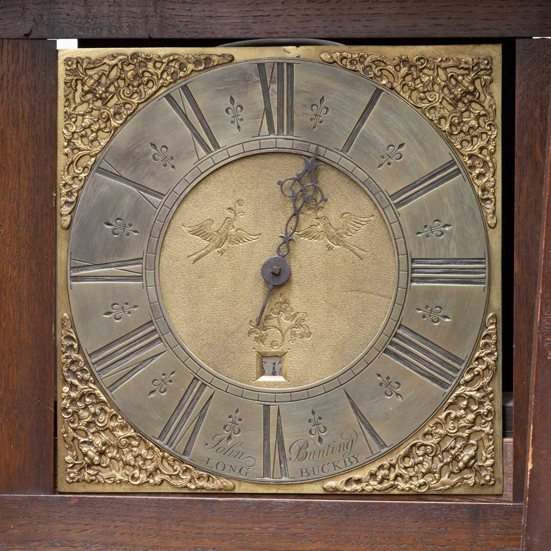 AN 18TH CENTURY OAK THIRTY-HOUR LONGCASE CLOCK, SIGNED JOHN BUNTING, LONG BUCKBY - Image 2 of 2