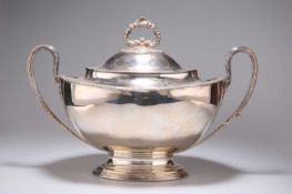 A 19TH CENTURY SILVER-PLATED TUREEN AND COVER