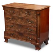 A 19TH CENTURY MAHOGANY CHEST OF DRAWERS