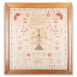 A GEORGE IV NEEDLEWORK SAMPLER