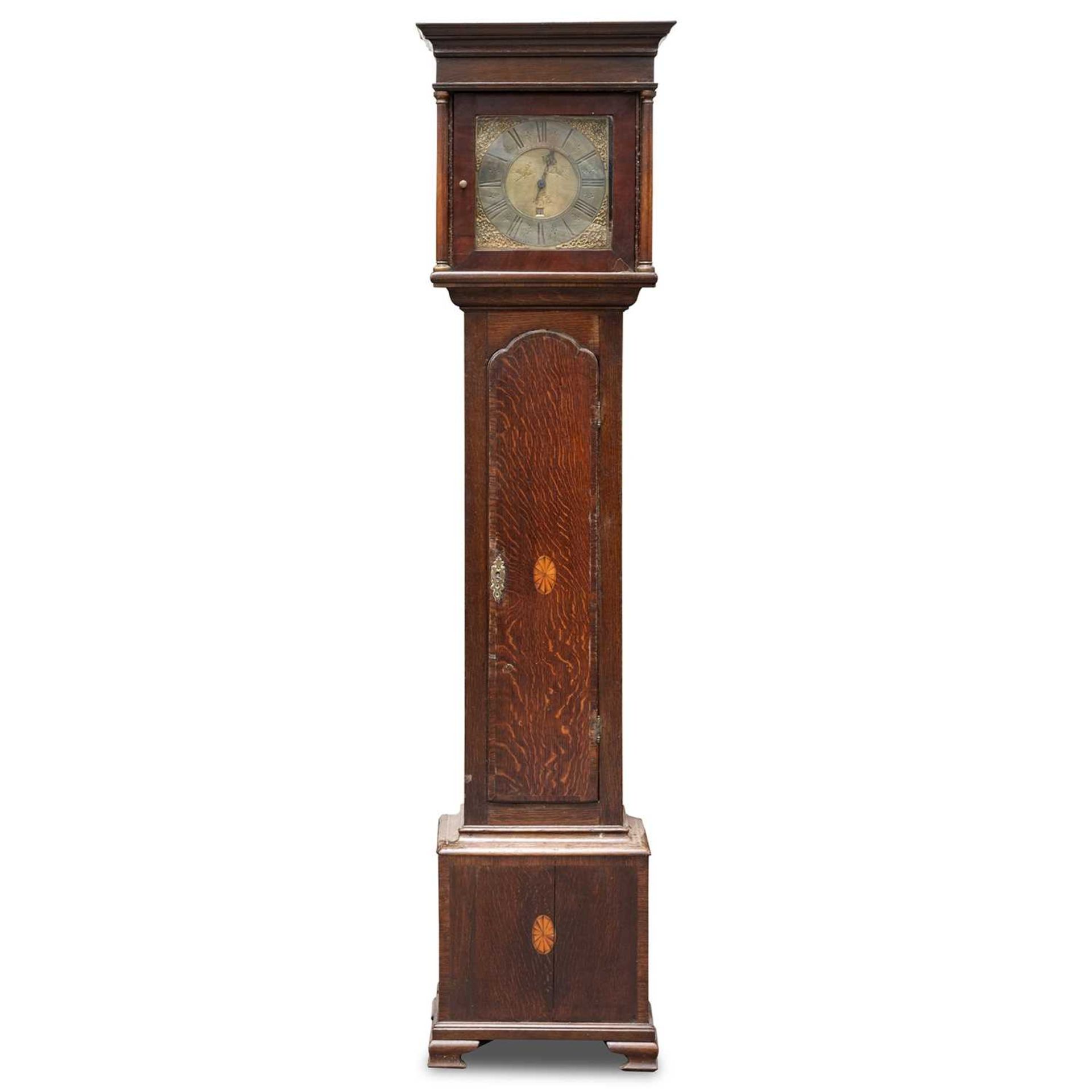 AN 18TH CENTURY OAK THIRTY-HOUR LONGCASE CLOCK, SIGNED JOHN BUNTING, LONG BUCKBY