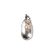 A RUSSIAN SILVER EGG PENDANT