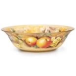 A ROYAL WORCESTER FRUIT PAINTED BOWL
