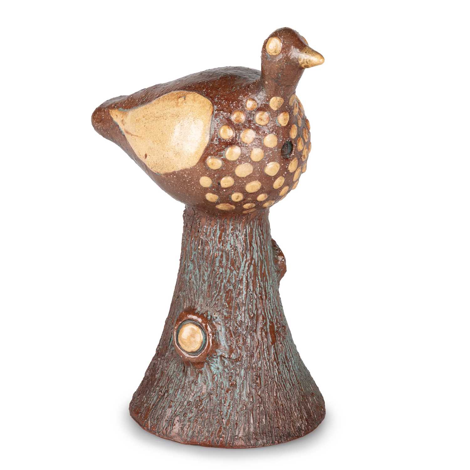 AN EARLY 19TH CENTURY SLIPWARE BIRD WHISTLE