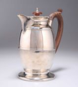 A GEORGE V SILVER HOT WATER JUG