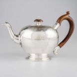 A GEORGE II SILVER TEAPOT