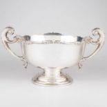 AN EDWARD VIII SILVER TWO-HANDLED BOWL