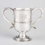 A GEORGE III SILVER TWO-HANDLED CUP