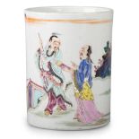 A CHINESE FAMILLE ROSE BRUSHPOT