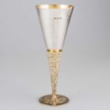 AN ELIZABETH II PARCEL-GILT SILVER GOBLET