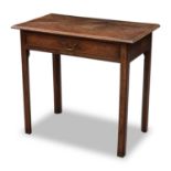 A GEORGE III OAK SIDE TABLE