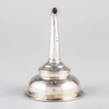 A GEORGE III SILVER WINE FUNNEL