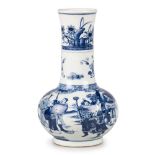 A CHINESE BLUE AND WHITE VASE