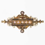 A LATE 19TH CENTURY SEED PEARL BROOCH