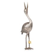 A VICTORIAN SCOTTISH SILVER MODEL OF A HERON