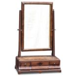 A GEORGE III WALNUT TOILET MIRROR