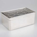 A LATE VICTORIAN SILVER CIGARETTE BOX