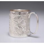 AN EDWARDIAN SILVER CHRISTENING MUG