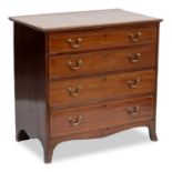 A REGENCY INLAID MAHOGANY CHEST OF DRAWERS