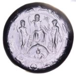 A LARGE PASTE INTAGLIO AFTER THE ANTIQUE