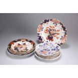 A COLLECTION OF 19TH CENTURY IRONSTONE AND POTTERY PLATES
