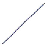 A SAPPHIRE AND DIAMOND BRACELET