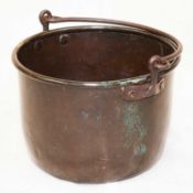 A 19TH CENTURY COPPER CHEESE KETTLE