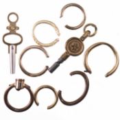 ASSORTED POCKET WATCH BOWS AND KEYS