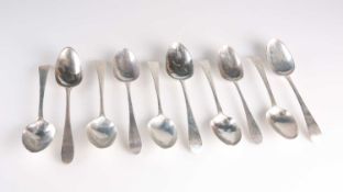 A COLLECTION OF GEORGE III SILVER TABLE SPOONS