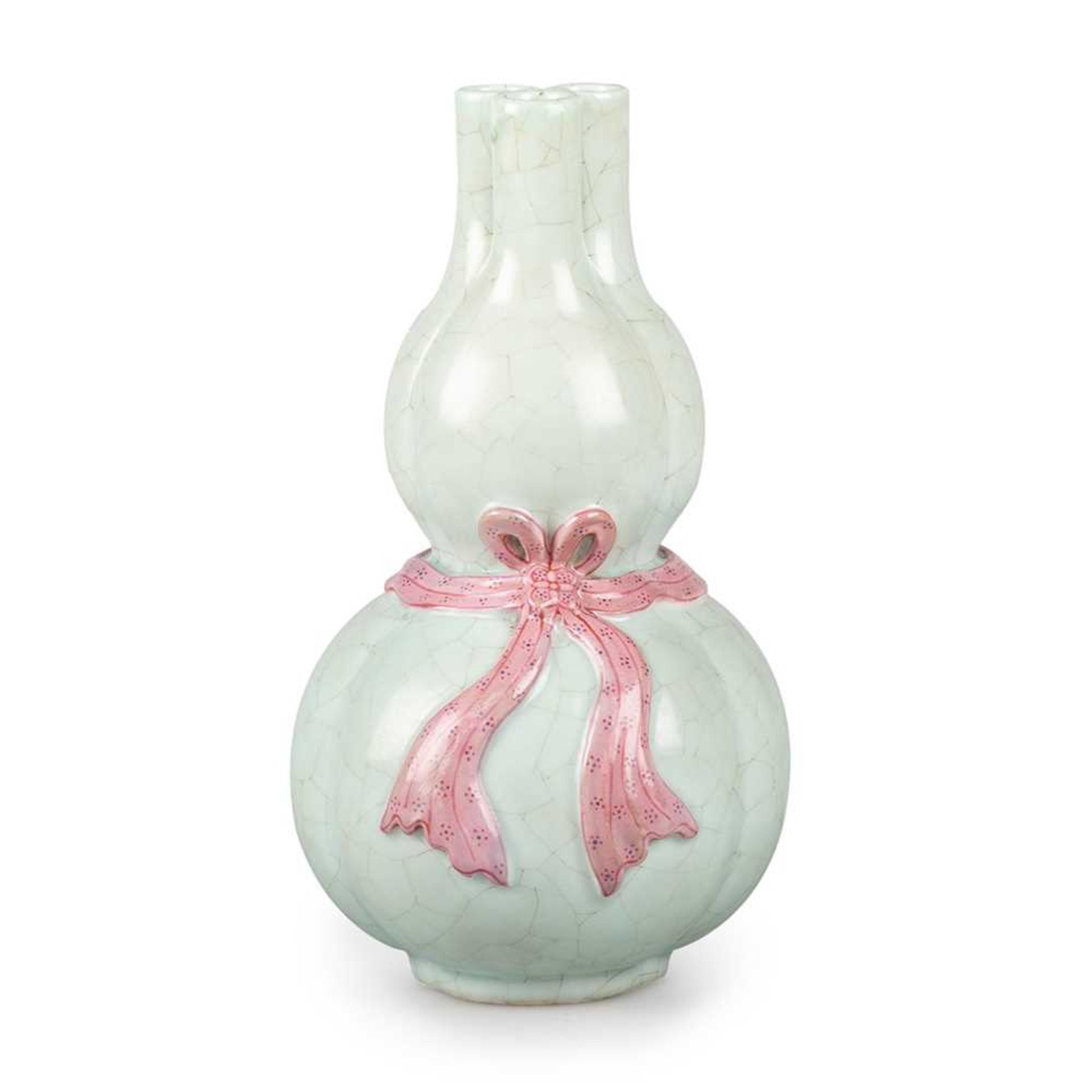 A CHINESE CELADON GOURD VASE