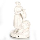 A MINTON BISCUIT PORCELAIN FIGURE OF A LADY, CIRCA 1830